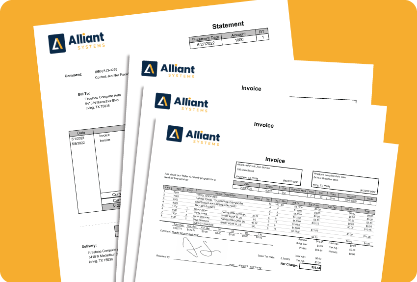 Invoice with signature gold2